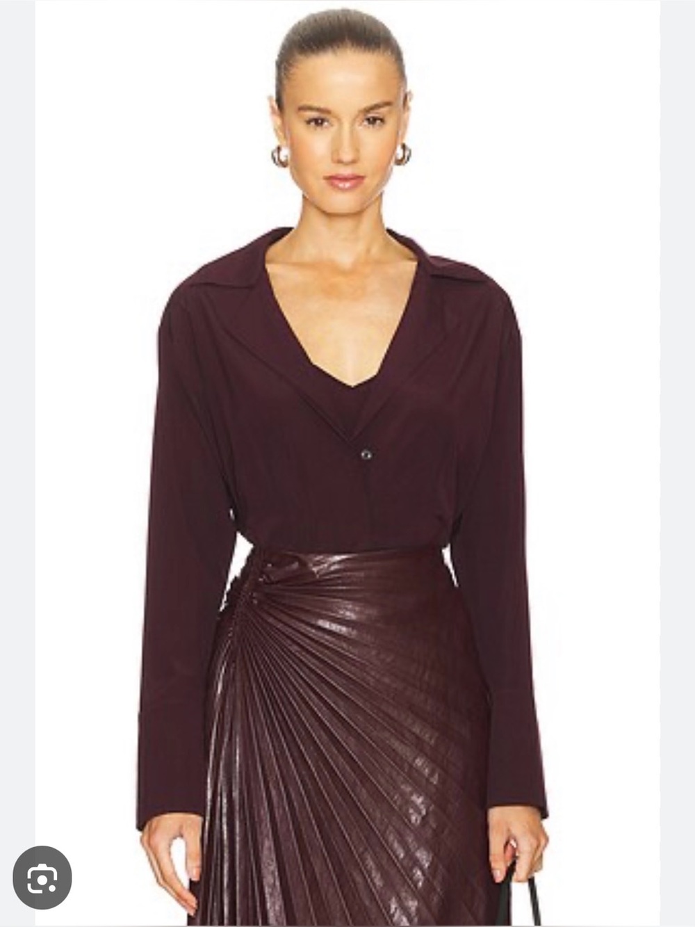 A.L.C. Diana burgundy colored silk bodysuit. New without tags.